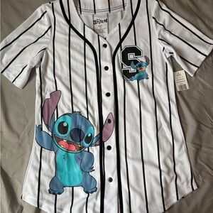 Disney Stitch Baseball Jersey - White